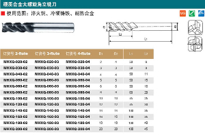 硬质合金大螺旋角立铣刀